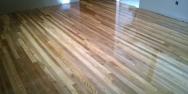 Beautifully sanded, filled, and coated floor 