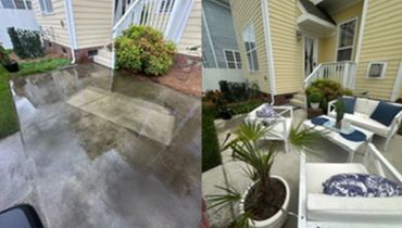 Back porch before and after results
