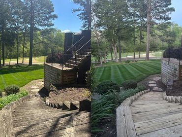 Wood steps before and after results