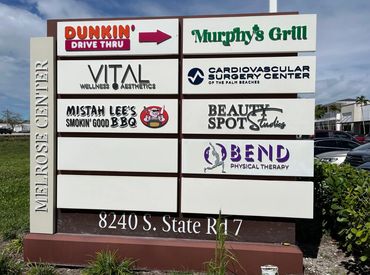 One of a kind monument sign