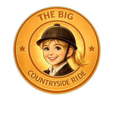 Logo showing a smiling girl in riding gear with text 'The Big Countryside Ride'.