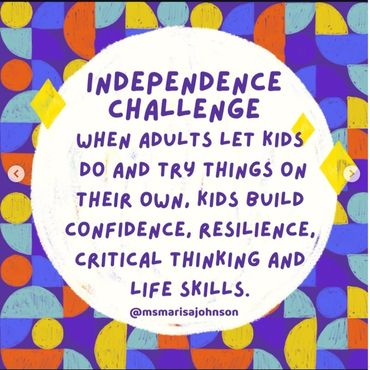 Let Grow's Independence Challenge to build confidence, resilience, critical thinking and life skills