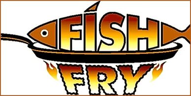 A stylized logo depicting a fish and frying pan with the words 'Fish Fry'.