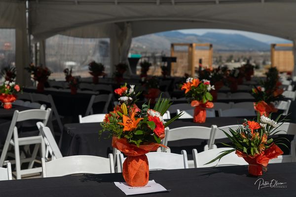 Flower bouquets for events by Elite Events BC-an event services company in Kamloops.