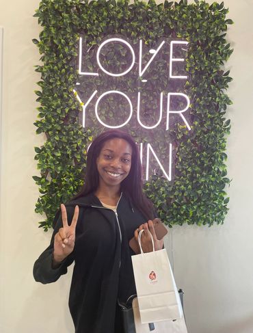 happy spa client post facial