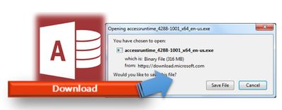 Download and Install MS Access Runtime