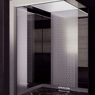 Premium Stainless Steel and Black Mirror Combination Designer Luxury Cabin