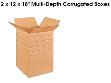 12x12x18 multi depth corrugated box