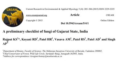 PRELIMINARY CHECKLIST OF FUNGI FROM GUJARAT