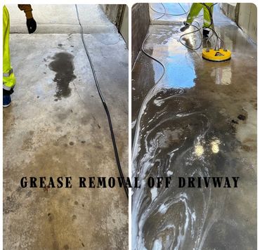 Grease removal off a concert floor.