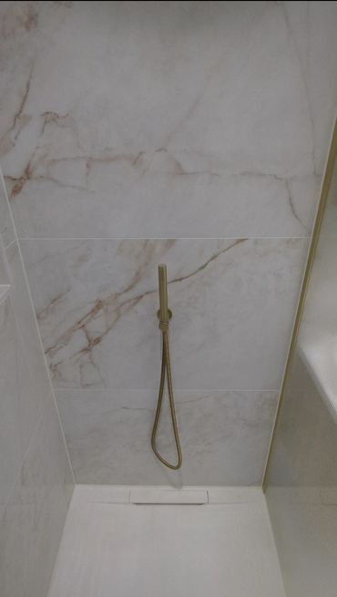 hand shower in brushed brass