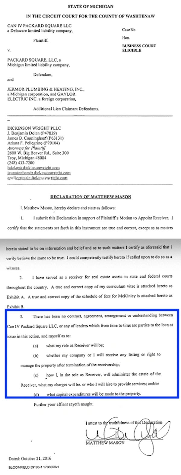 Court Hearing emails