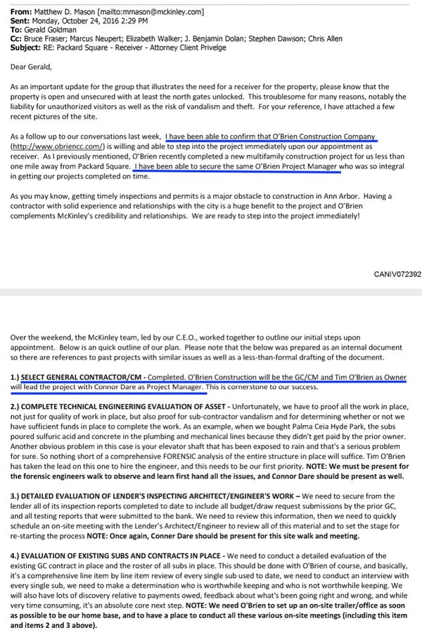 Court Hearing emails