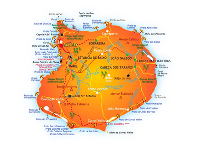 Map of Boa Vista Cabo Verde
