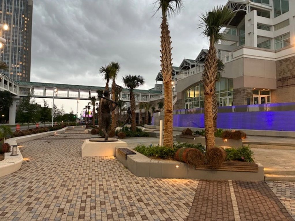 The Hall of Fame Walk in Mobile, Alabama nearing completion.