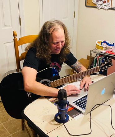 Giving lessons via Zoom.