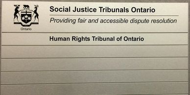 Human Rights Tribunal of Ontario sign
