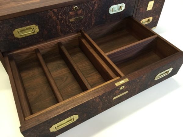 Storage Chest Made from Black American Walnut & European Walnut Burr