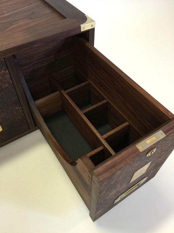 Storage Chest Made from Black American Walnut & European Walnut Burr
