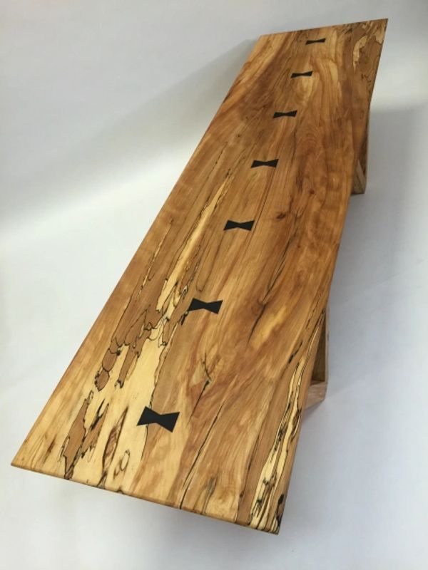 Spalted Beech & Bog Oak Dovetail inlayed Coffee Table