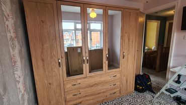 5 door 3 drawer wardrobe assembly