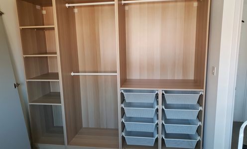 Ikea Pax Wardrobe Assembly with basket storage and shelves