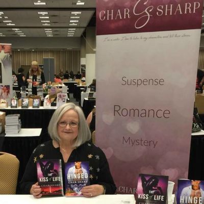 The Kiss of Life, Hinged, Soul Mate Rescued, Char Sharp, Author, Book signing, Romantic Suspense