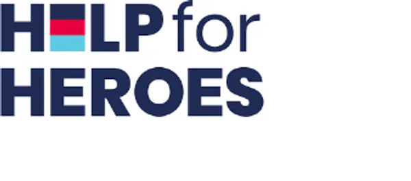 Logo of Help for Heroes charity supporting veterans.