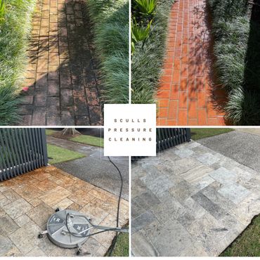 bricks and tiles look that have been pressure washed