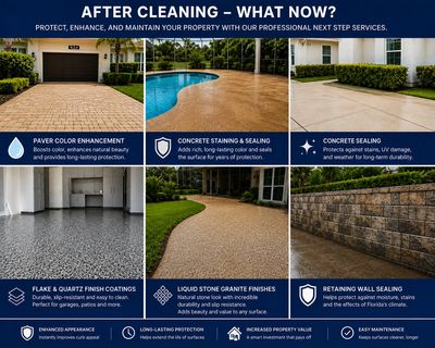Services to enhance and protect your cleaned property surfaces.
