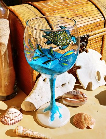 Ocean Serenity Wine Glass
