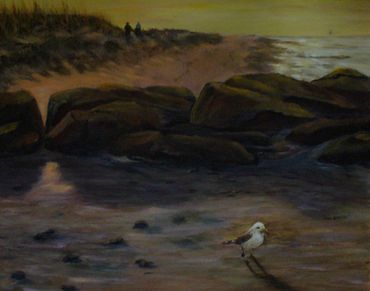 Gull At Sunrise 
Acrylic, 20 X 16 
275