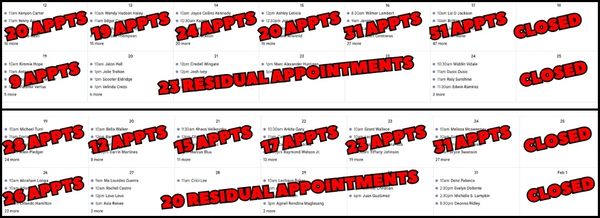 Facebook Sales Event calendar by Total Influence Marketing