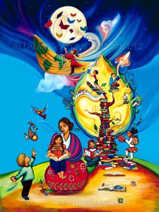 Laura Vazquez Rodriguez,  Dare to Read, Dream and Achieve Poster!  Tree of Books, Reach for the sky!