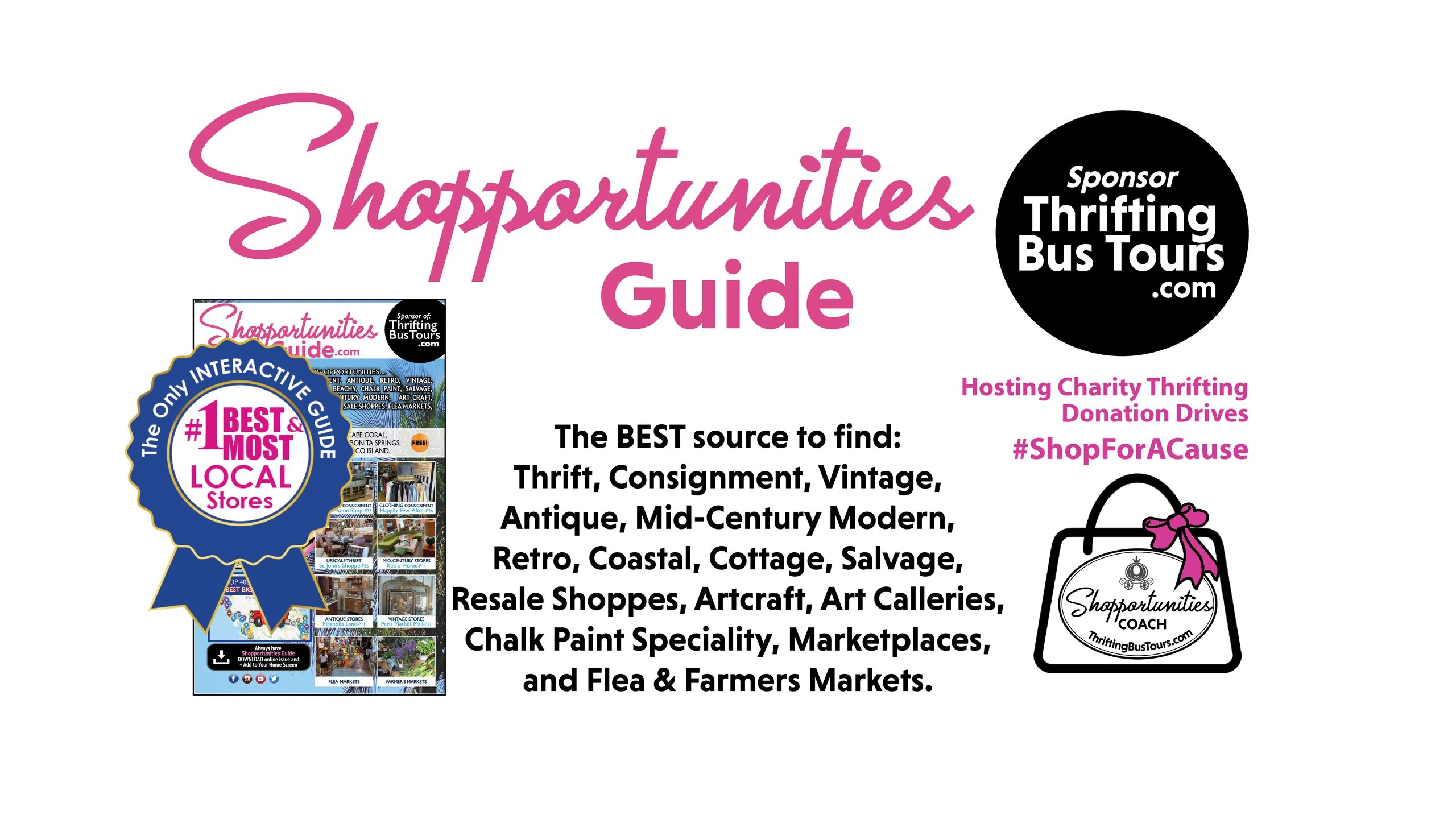 The Best Source to Find Thrift, Consignment, Vintage, Antique, Resale Stores, Flea & Farmers Markets