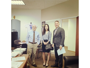 Chief Judge Doherty and SA J. Hanley swear in ASA Allison Cho.