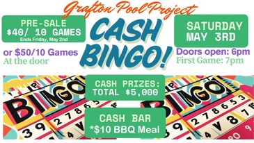 Grafton Pool Project Cash Bingo Cash Prizes Grafton Area Chamber Last Chance Bar Grafton Parks ND
