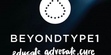 Logo with text 'BEYONDTYPE1 educate, advocate, cure'.