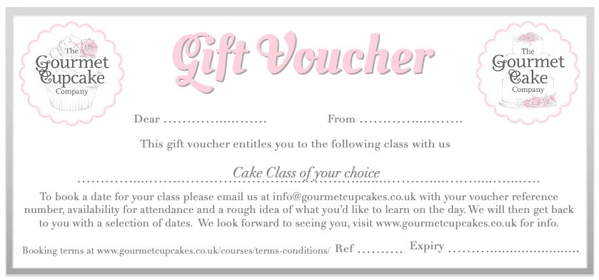 Cake Class Gift Voucher