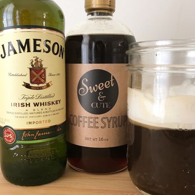 Sweet Irish Coffee with Coffee Syrup