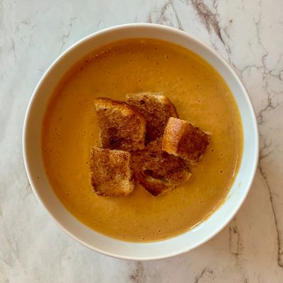 Pumpkin Cream Soup made with Sweet & Cute Coffee Syrup
