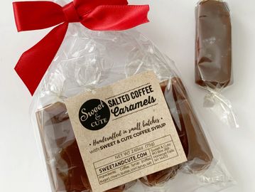 Salted Coffee Caramels made with Sweet and Cute Coffee Syrup
