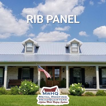 Exposed fastener rib panel metal roofing in Gulfport, MS