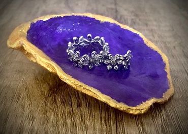 Trinket Dish - Purple & Gold