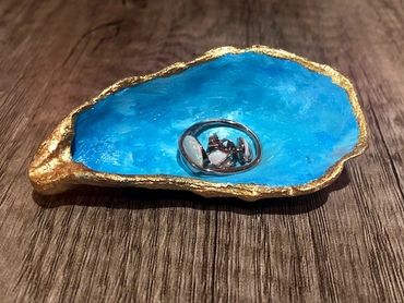 Trinket Dish - Blue & Gold