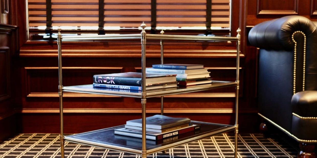Three Tier Brass Table