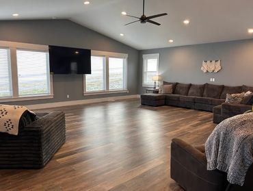 Spacious living room at Curtis Hill Estate Senior Living