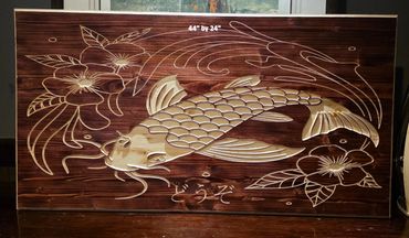 Custom Koi wall art