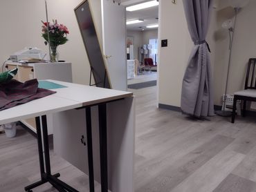 Looking out the door of our store