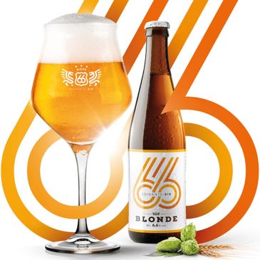 Bière 66 blonde - La soixante-six blonde est une bière belge et artisanale à 6,6% de degré d'alcool